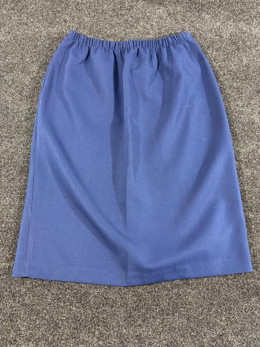 Vintage Berg-Ray Frocks Skirt Suit Womens 14 Blue 2 Piece Short Sleeve USA